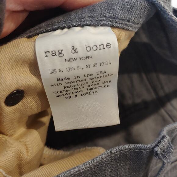 Rag & Bone Gray Raw Hem Ankle Jeans 25 - Picture 7 of 11